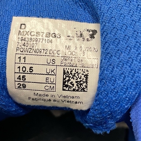 New Balance Men's Racing XC7 Cross Country Spikes Blue Neon Size 11 - Picture 8 of 9